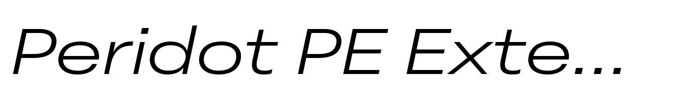 Peridot PE Extended Light Italic